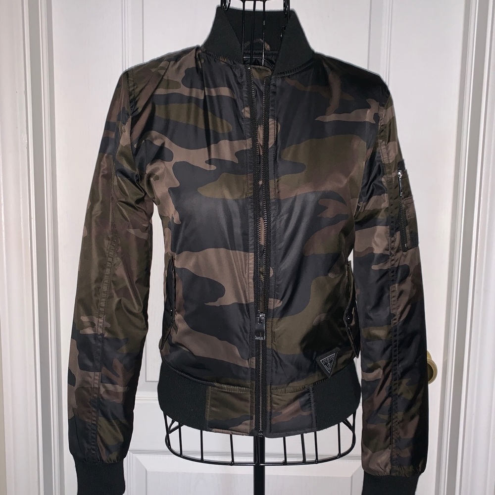 SALE! Brand New Guess Camo Bomber Jacket